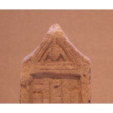 Votive stele, triangular pediment, disc and crescent